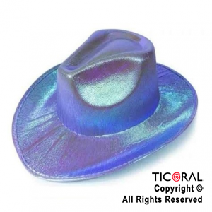 SOMBRERO COWBOY TORNASOLADO LILA x 1